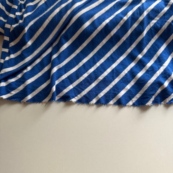 Chico's Tunic Top Size 3 XL US Size 16 Royal Blue White Striped V-Neck - Picture 12 of 15